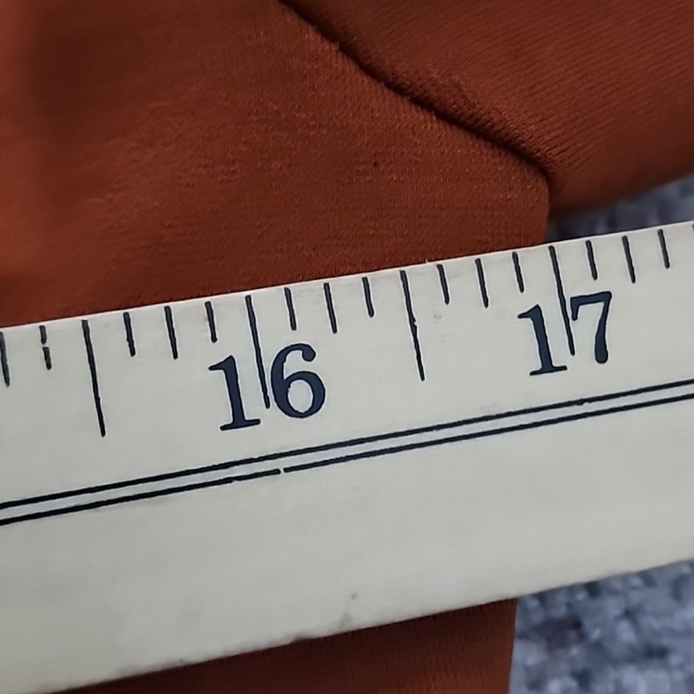 INC Jacket Blazer Small Brown Camel Ruffle Ruched Sleeve Button Lined Casual - Picture 5 of 7